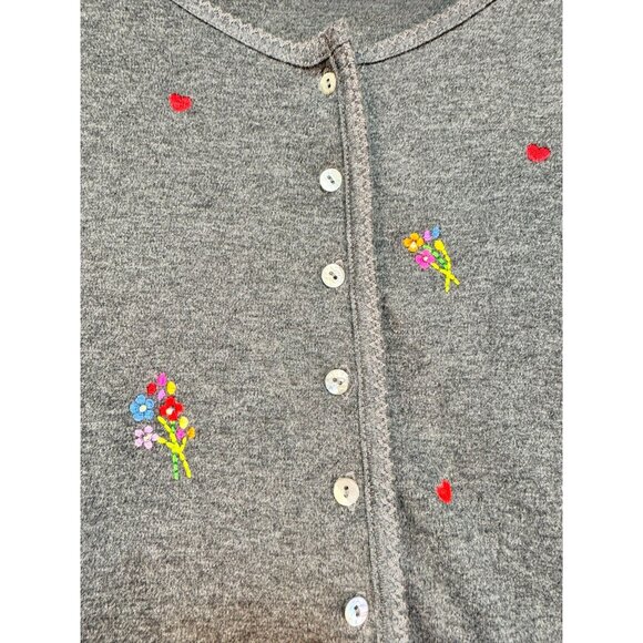 Marisa Christina Women's Embroidered Cardigan & Maxi Dress Set Size M Gray - Picture 5 of 12